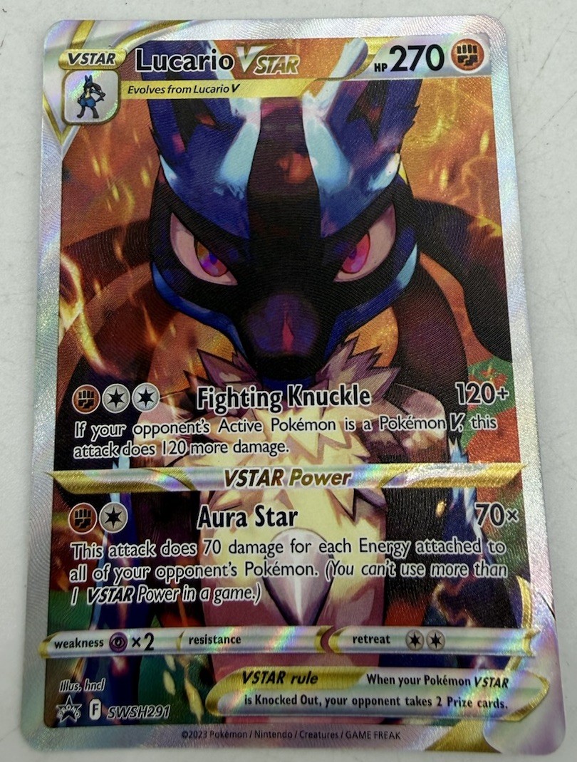 Pokemon TCG Lucario VSTAR SWSH291 Black Star Promo Crown Zenith MP