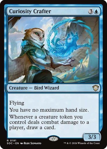 Curiosity Crafter NM RARE MTG Commander: Secrets of Strixhaven Wizard Regular