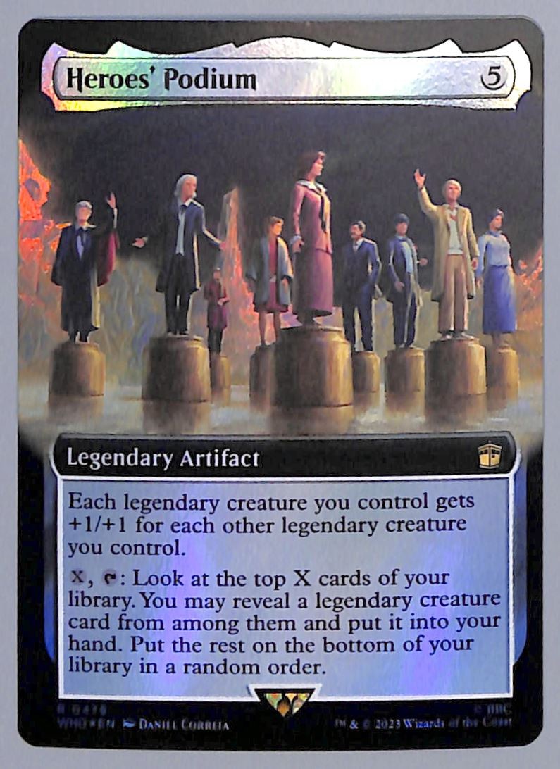 Heroes’ Podium – Extended Art – Foil – 479 – Doctor Who (WHO) MTG