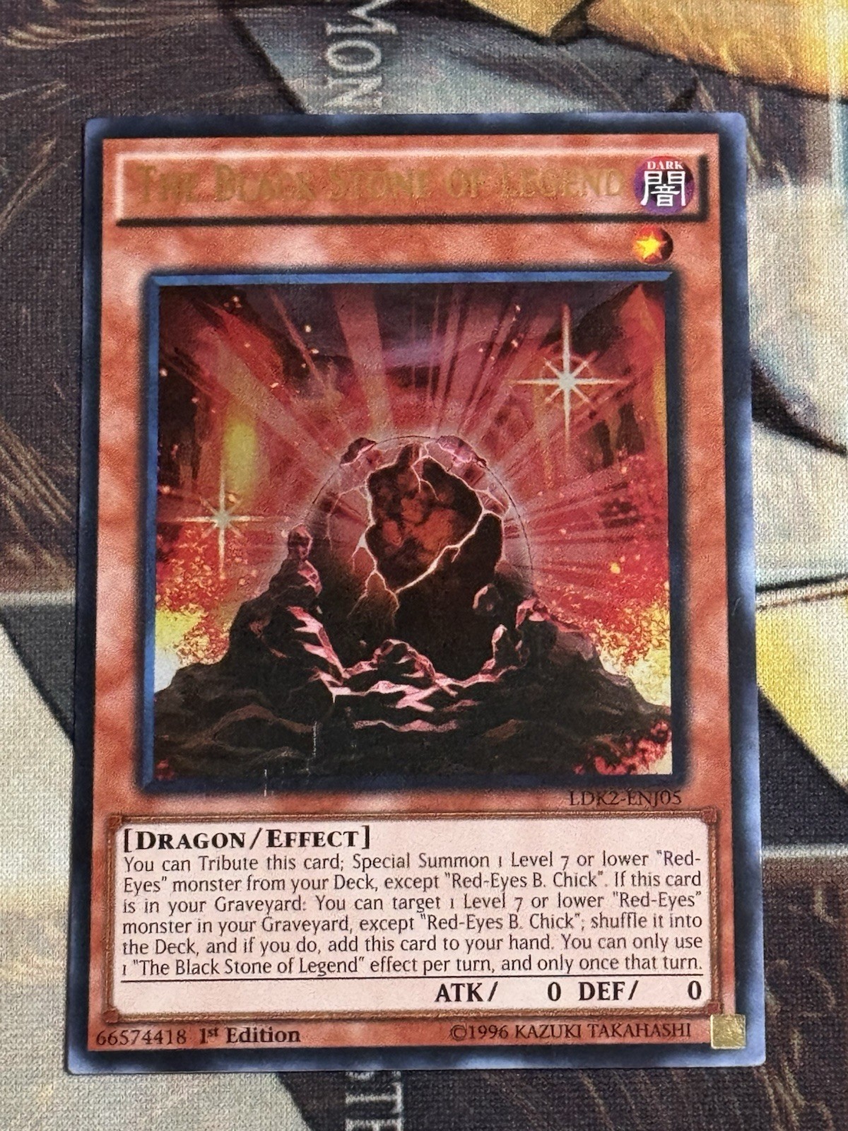 Yu-Gi-Oh! The Black Stone Of Legend – LDK2-ENJ05 – 1st Ed – Ultra Rare – NM 2201
