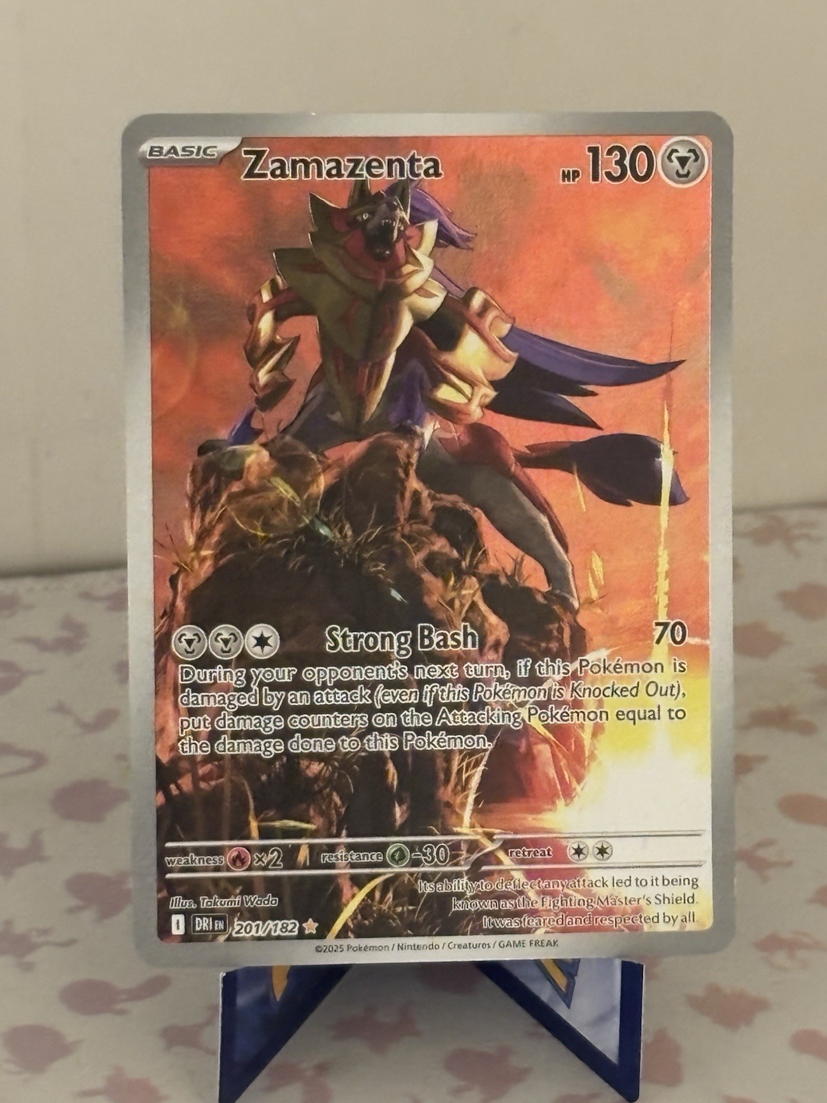 Pokémon TCG Zamazenta 201/182 Illustration Rare Destine Rivals