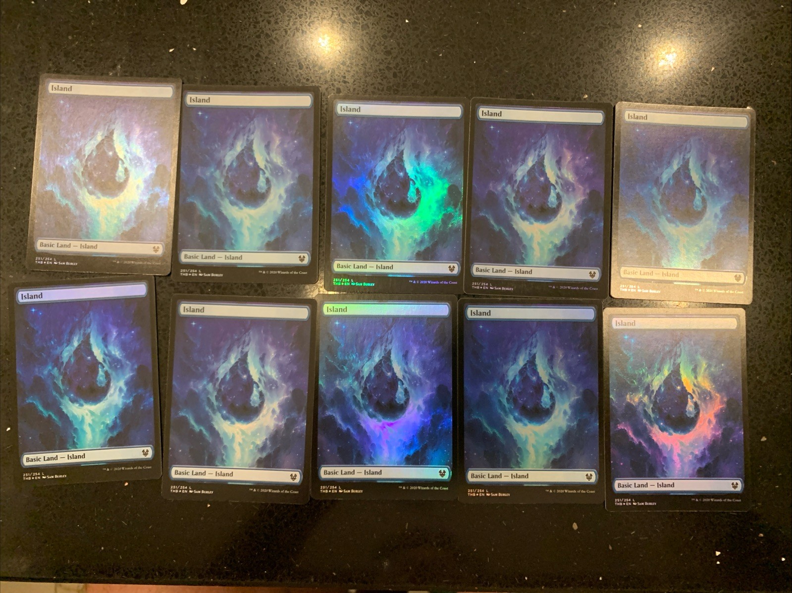 10 X Island Full Art Foil #251 – Theros Beyond Death THB – MTG