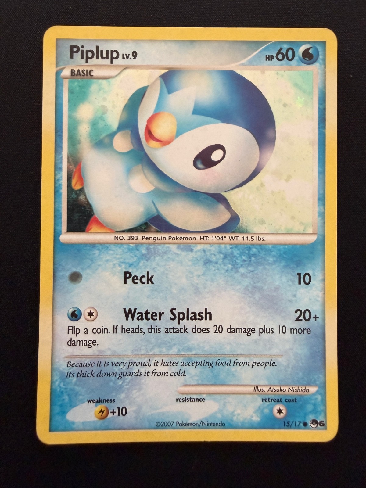 Pokemon POP Series 6 Piplup Cosmos Holo 15/17