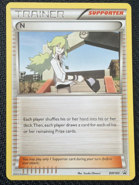 N (Supporter) – BW100 – Non Holo – Black Star Promo – Black & White – NM/M
