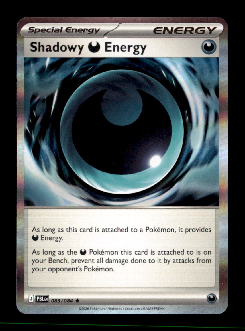 Shadowy Darkness Energy 083/084 Holo Rare Pitch Black Pokemon Near Mint