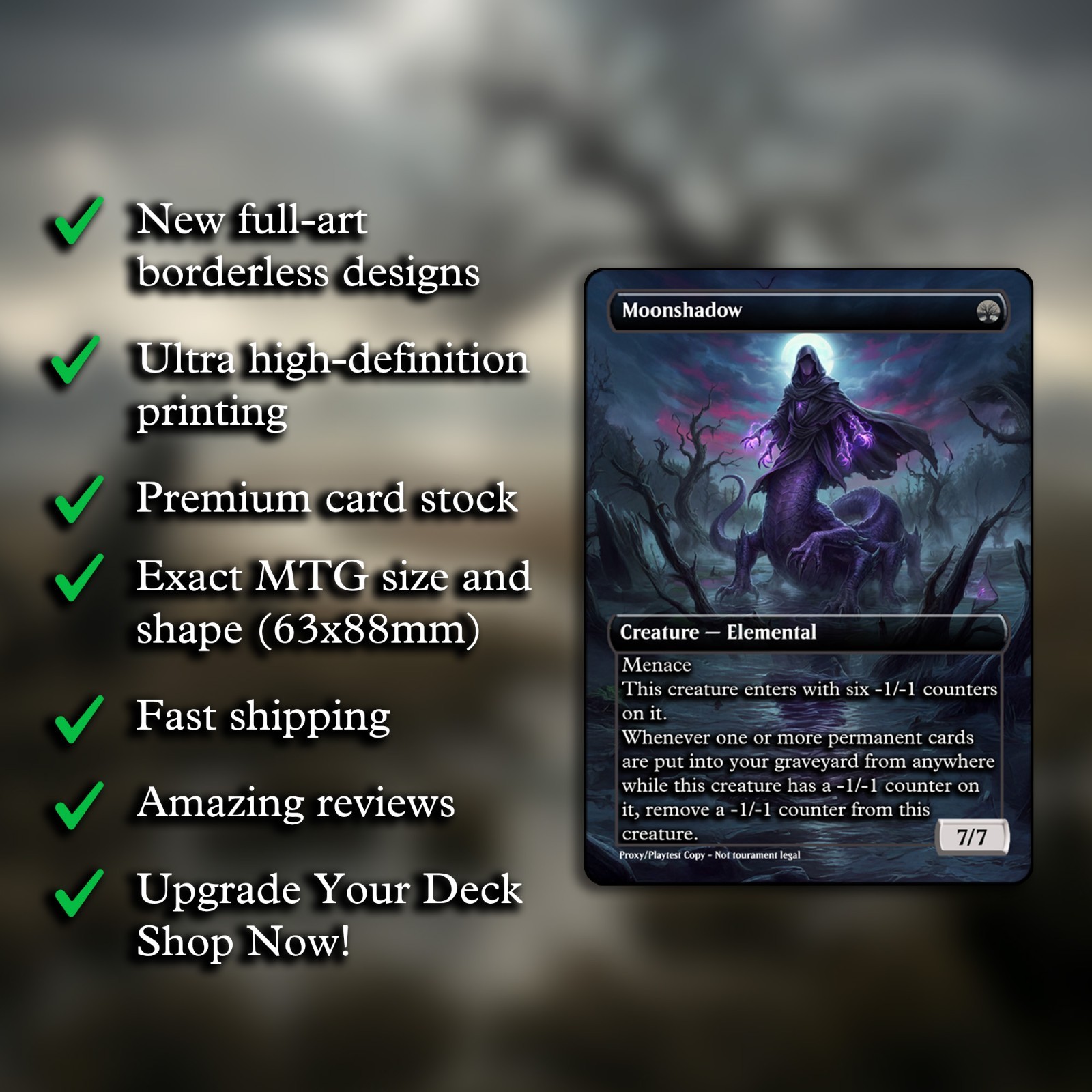 Moonshadow MTG Playtest Custom Alt Art Card For Commander