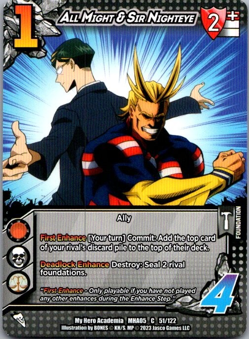 All Might & Sir Nighteye 51/122 UniVersus: My Hero Academia: Undaunted Raid LP