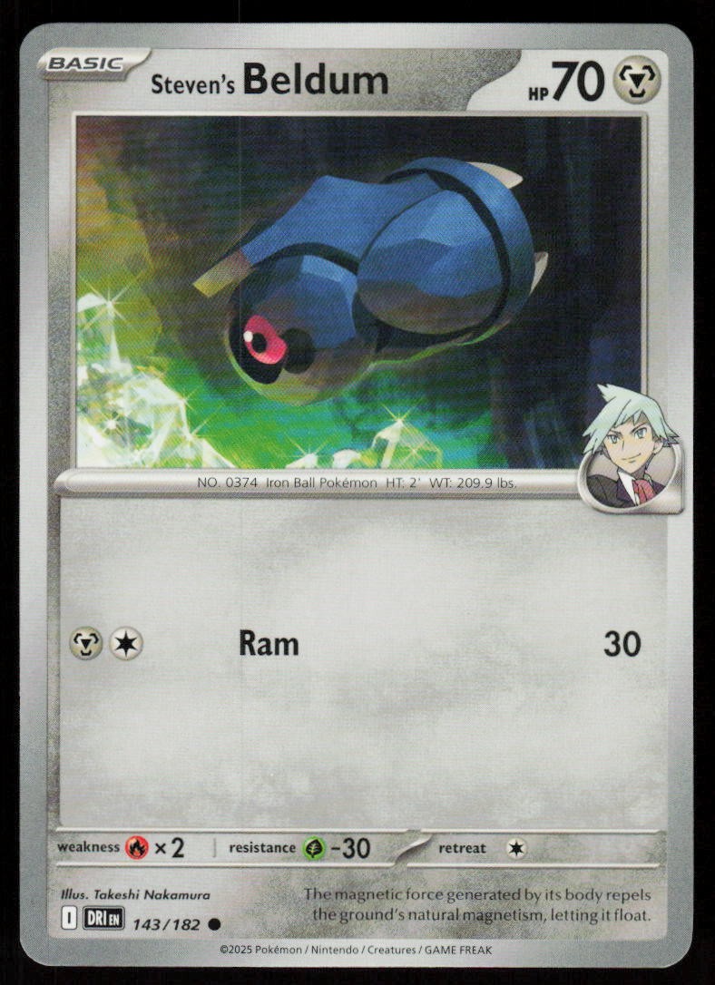 Steven’s Beldum 143/182 Common Destined Rivals Pokemon Near Mint