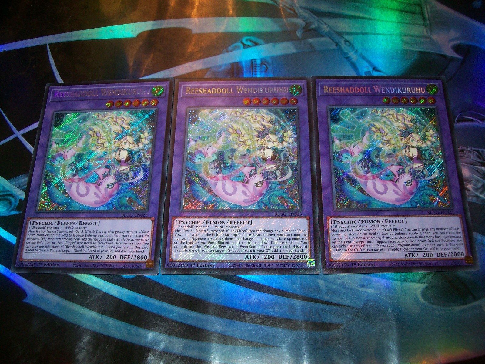 3x Reeshaddoll Wendikuruhu 1st Edition Secret Rare BLGG-EN023 Yu-Gi-Oh!