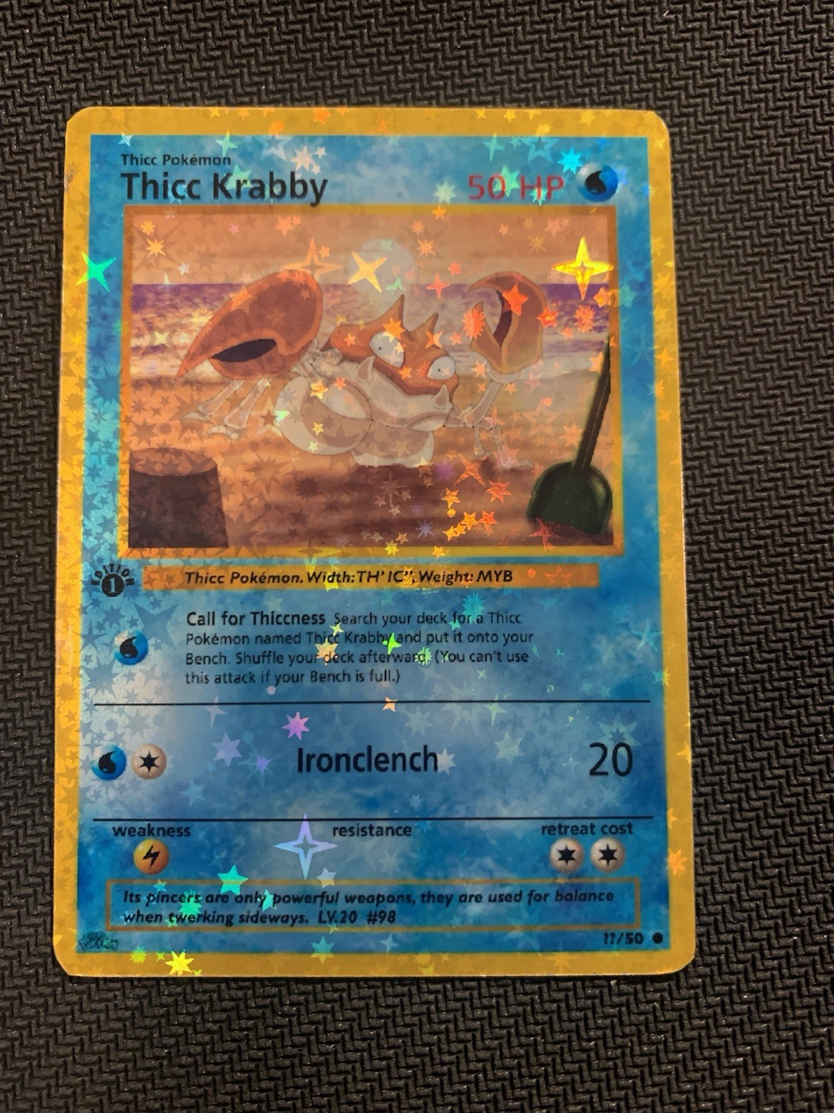 Thicc Krabby (Alternative Custom Art ) Holografic Card