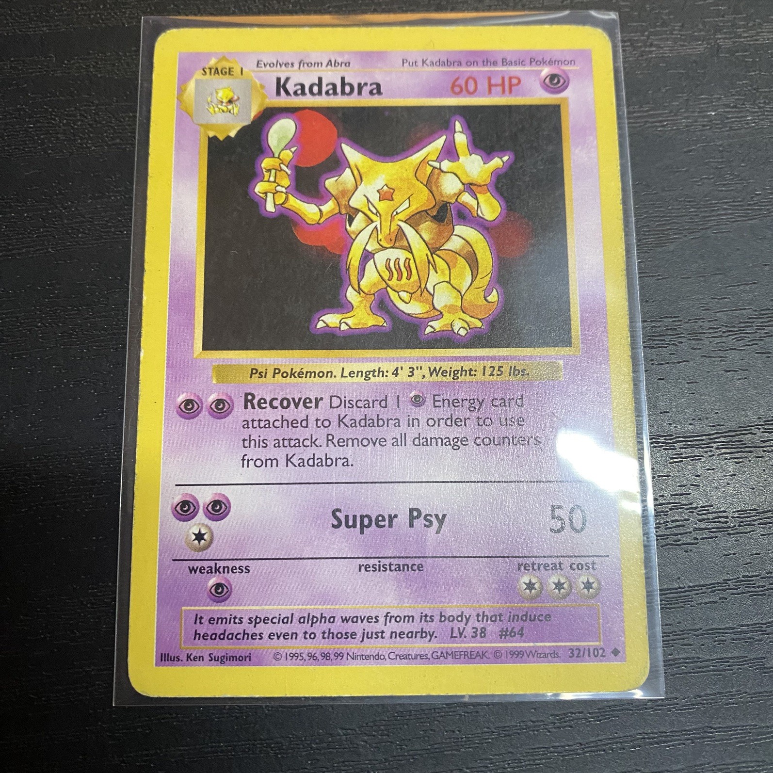 Kadabra 032/102 Base Set (Shadowless) MP