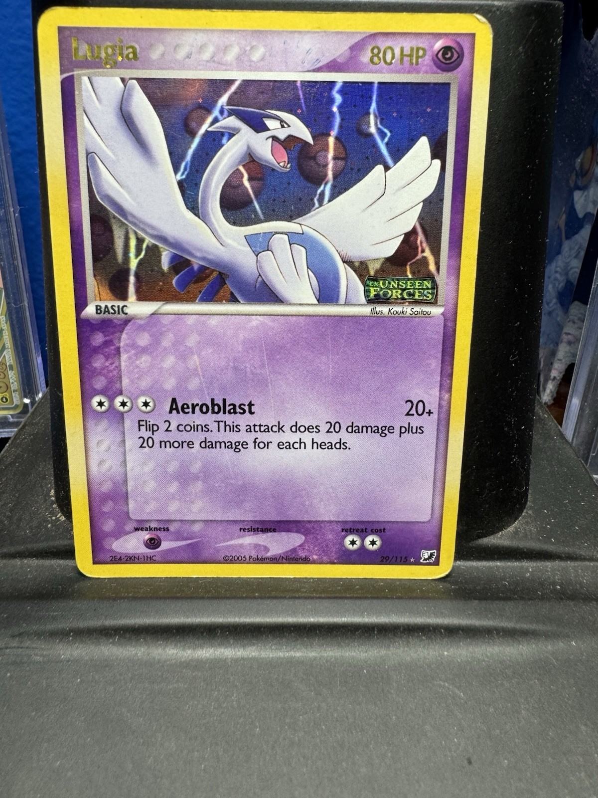 Pokémon Lugia 29/115 EX Unseen Forces – MP – Reverse Holo Stamped