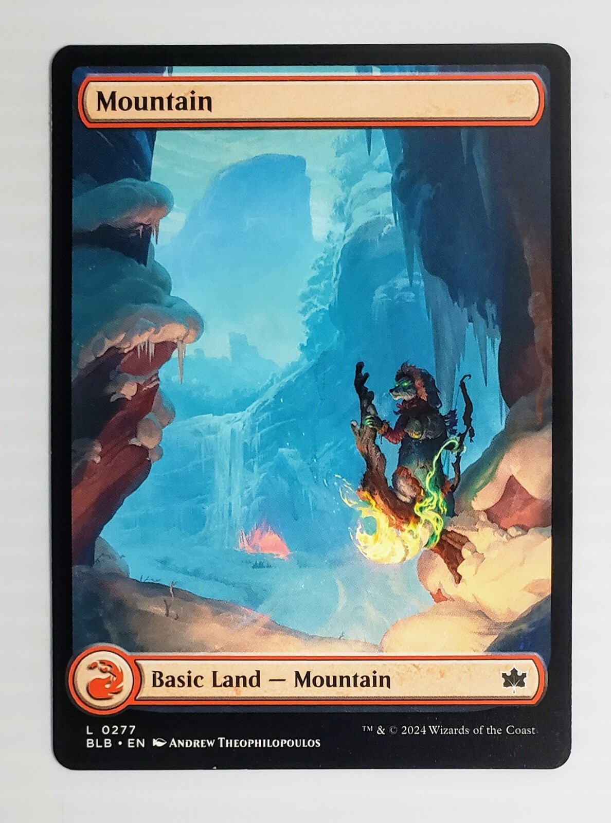 X 1 MTG Full Art Mountain NM Bloomburrow 0277 Magic The Gathering