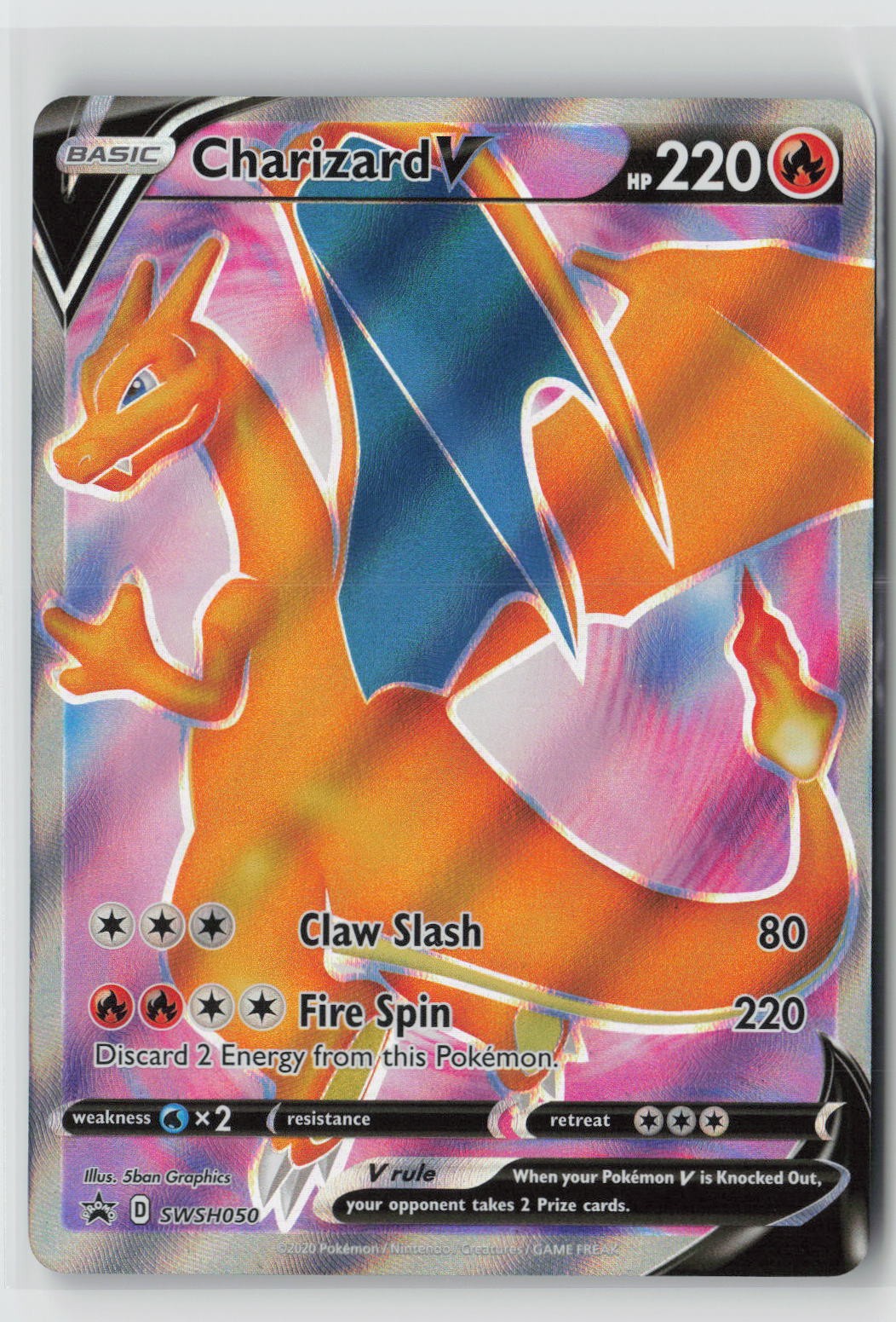 Charizard V – Holo Promo SWSH: Sword & Shield Promo Cards SWSH050 NM