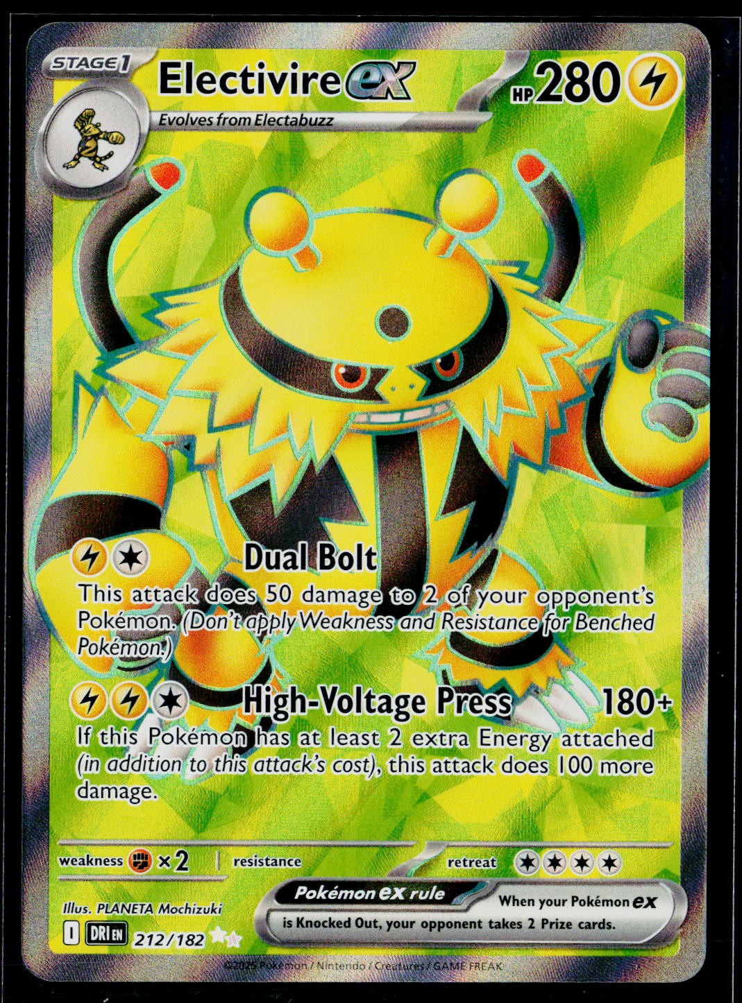 SV10: Destined Rivals #212/182 Electivire ex
