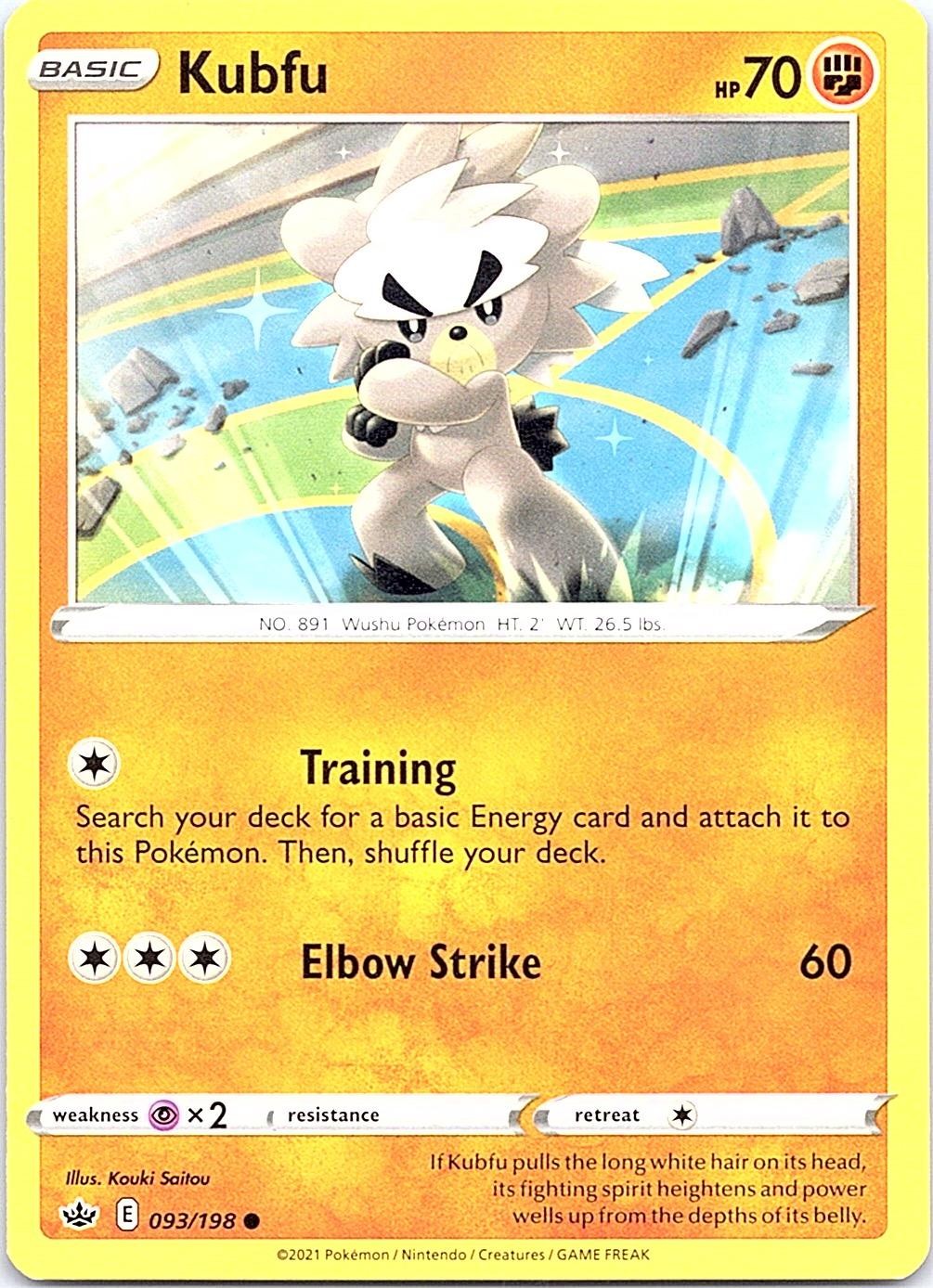 Kubfu 093/198 Common Chilling Reign Pokemon Near Mint