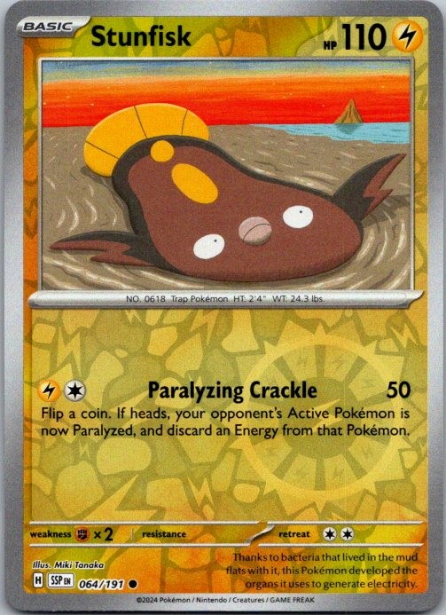 Stunfisk – Common SV08: Surging Sparks 064/191 NM Reverse