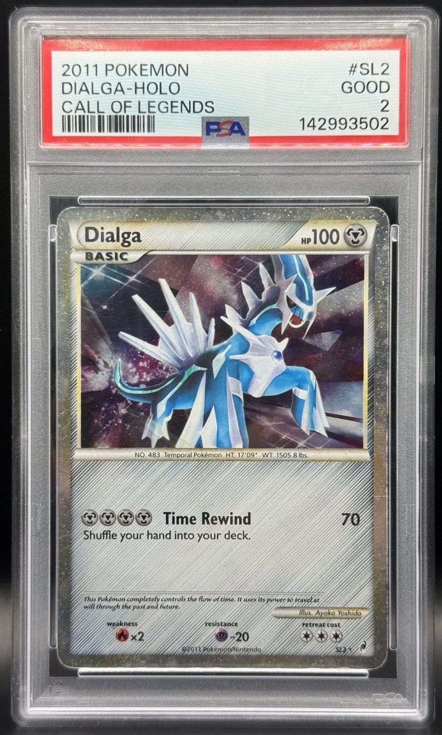 Pokemon TCG PSA 2 Dialga Holo Call of Legends SL2 *LOW POP*