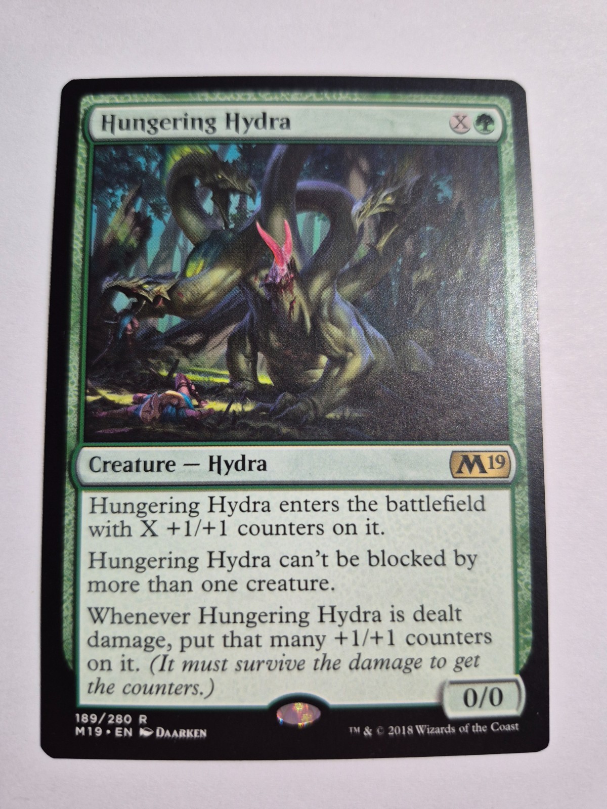 Magic the Gathering MTG – Hungering Hydra – Core Set 2019 M19 – NM