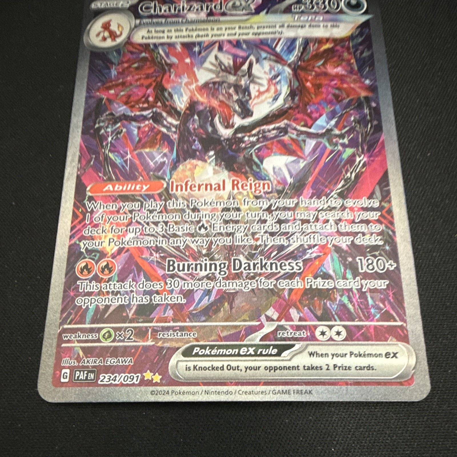Pokémon TCG- Charizard ex Tera 234/091 Hyper Rare Holo ENG 2024 HP330