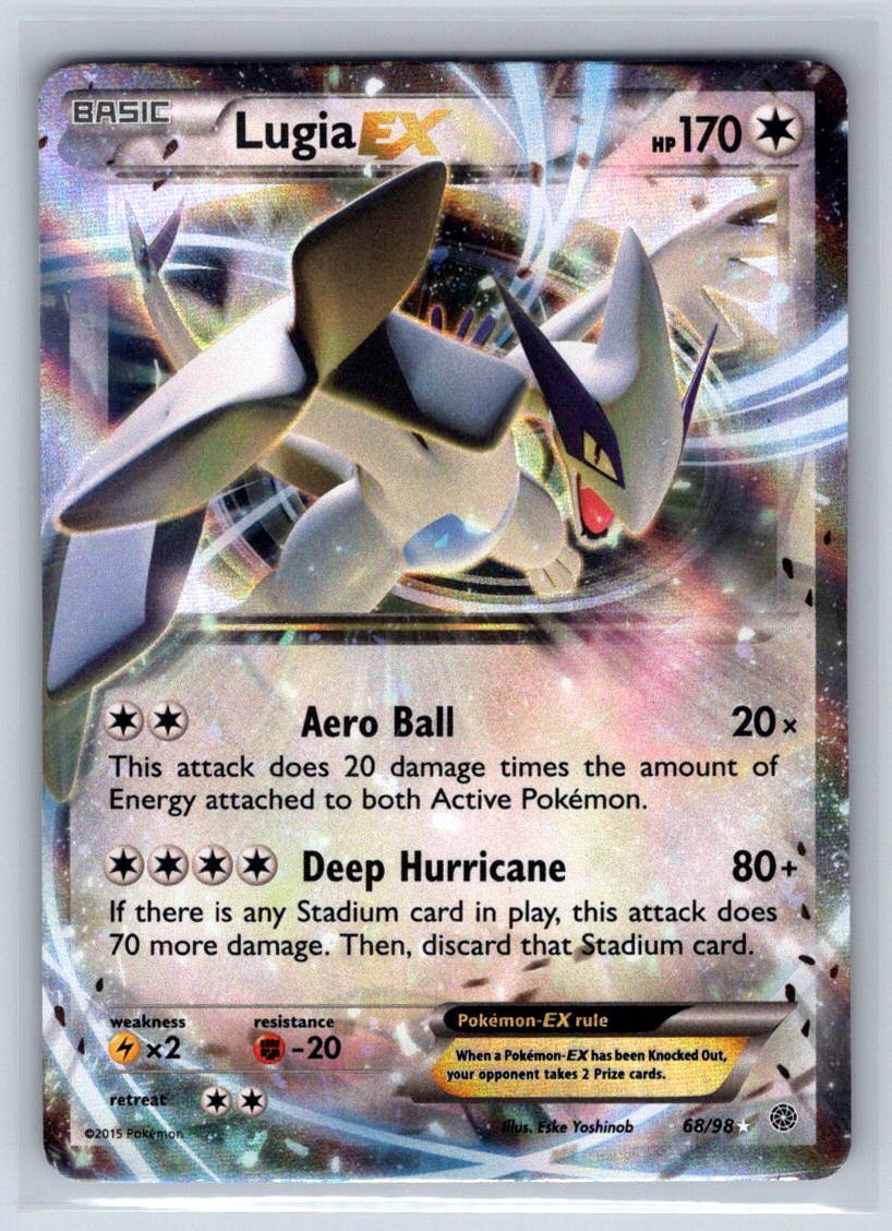 Lugia EX 68/98 Holo EX Rare Ancient Origins Pokemon Near Mint