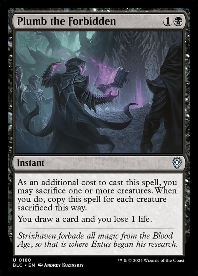 Plumb the Forbidden 0188 Non Foil Uncommon Bloomburrow Commander MTG Near Mint