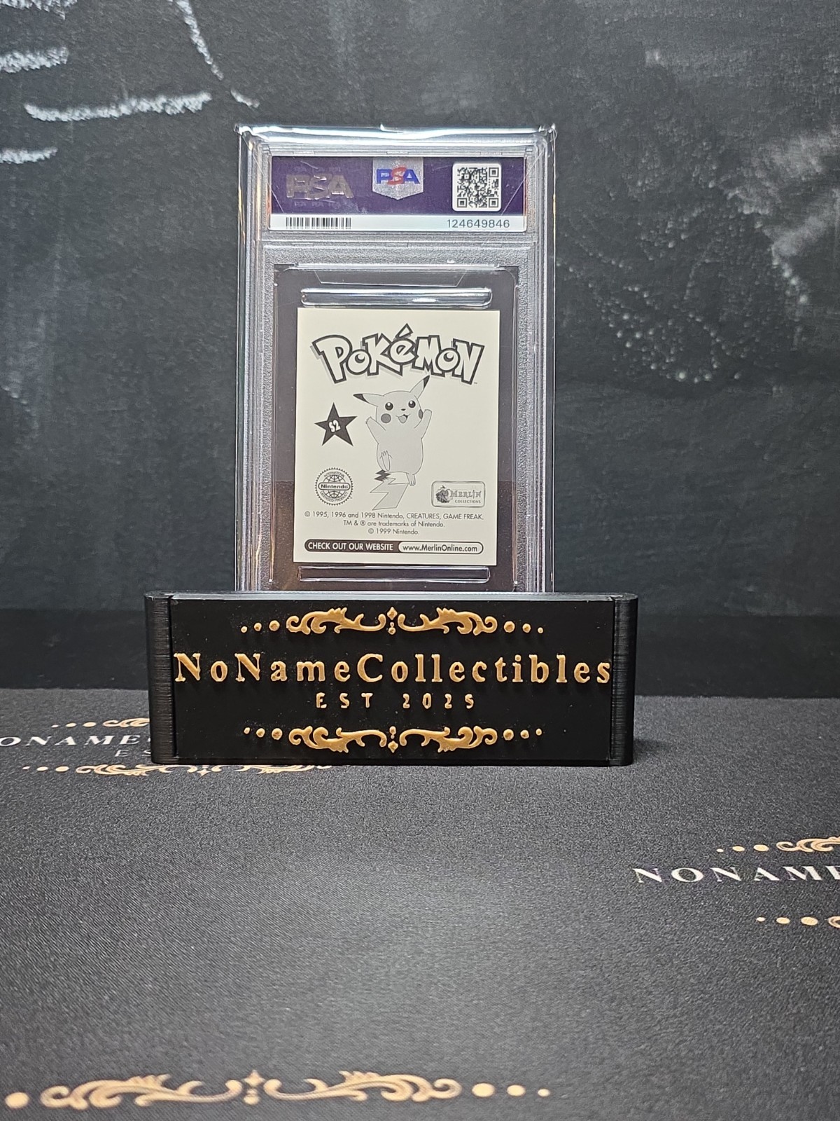 1999 MERLIN POKEMON #S2 ASH & PIKACHU-PRISM PSA 10