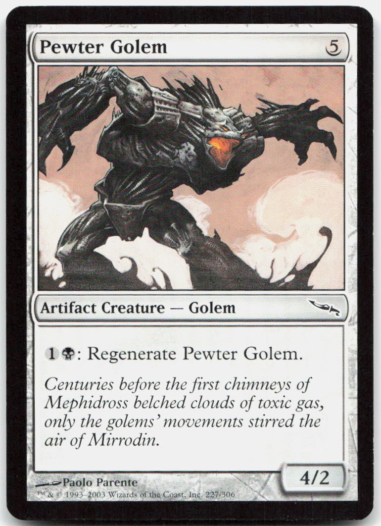 Pewter Golem C Mirrodin MRD 227 NM Paolo Parente