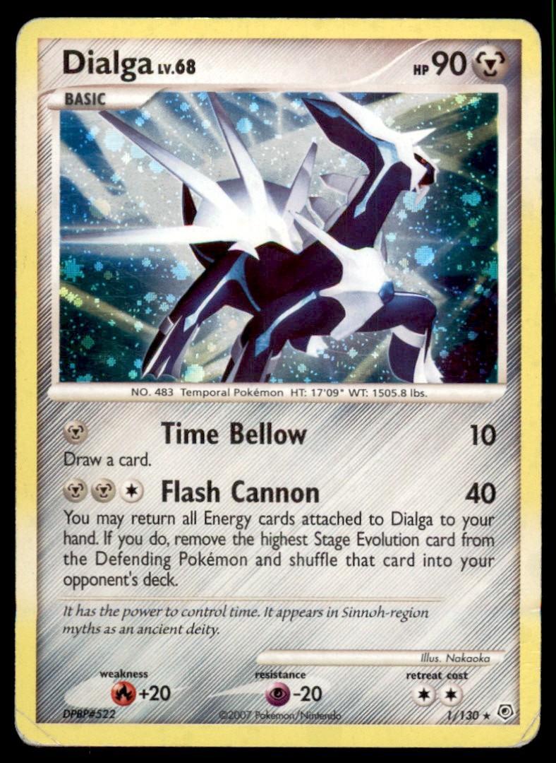 2007 Pokemon Diamond & Pearls Dialga Lv. 68 English #1/130 Holo Rare