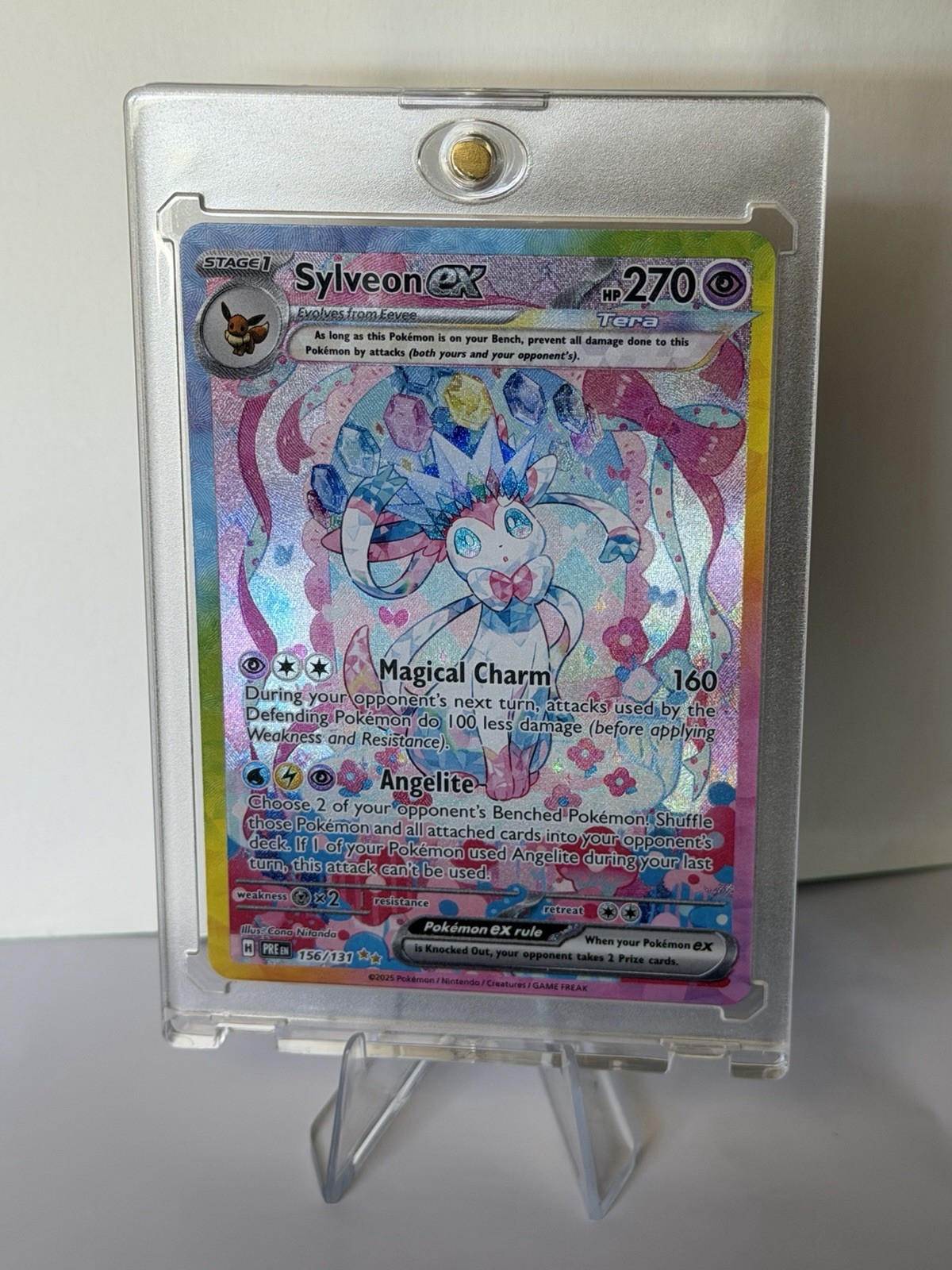 Sylveon ex Scarlet & Violet Prismatic Evolutions #156 Special Illustration Rare