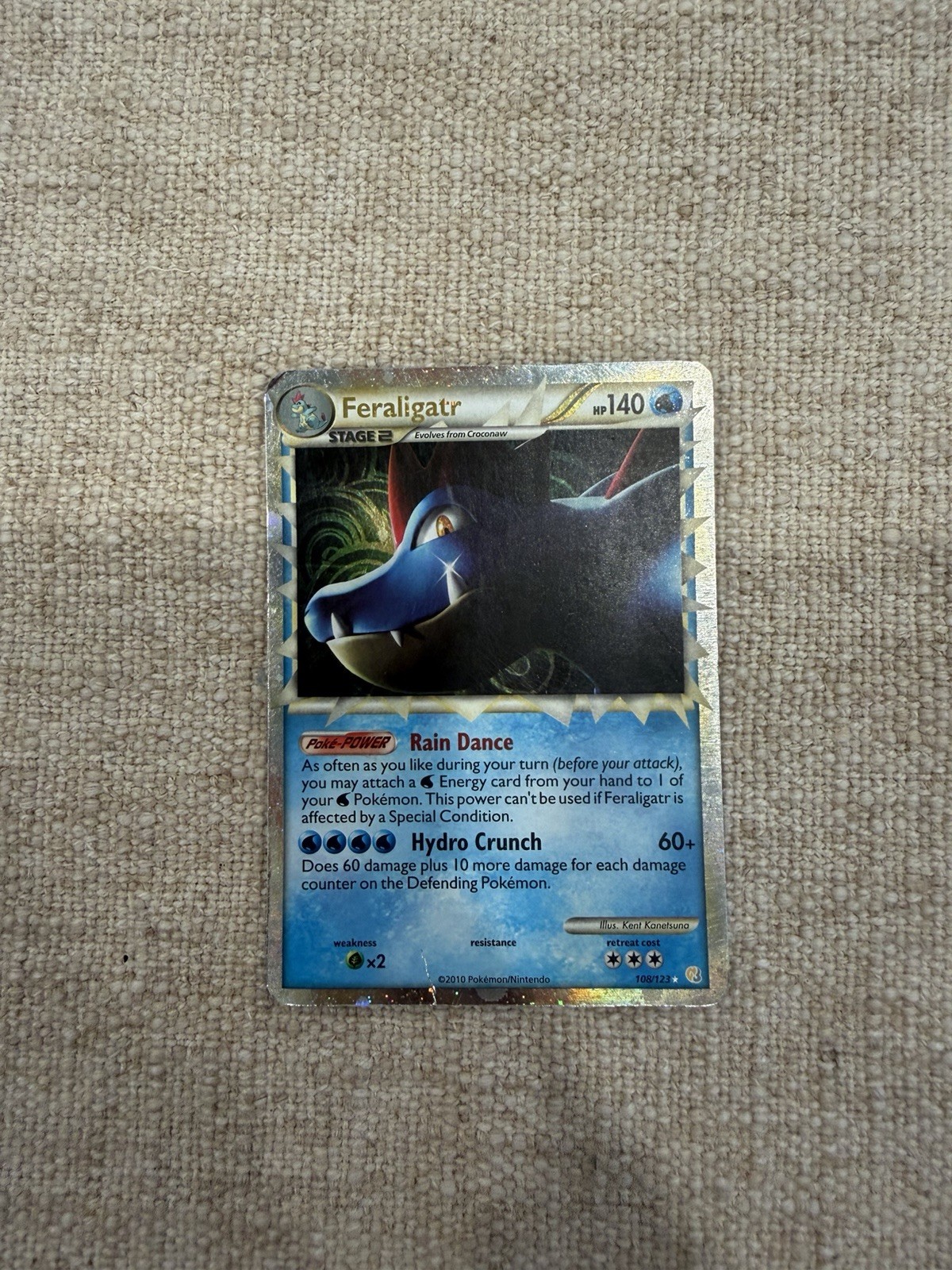 Feraligatr Prime HGSS07 Holo Card MP/HP