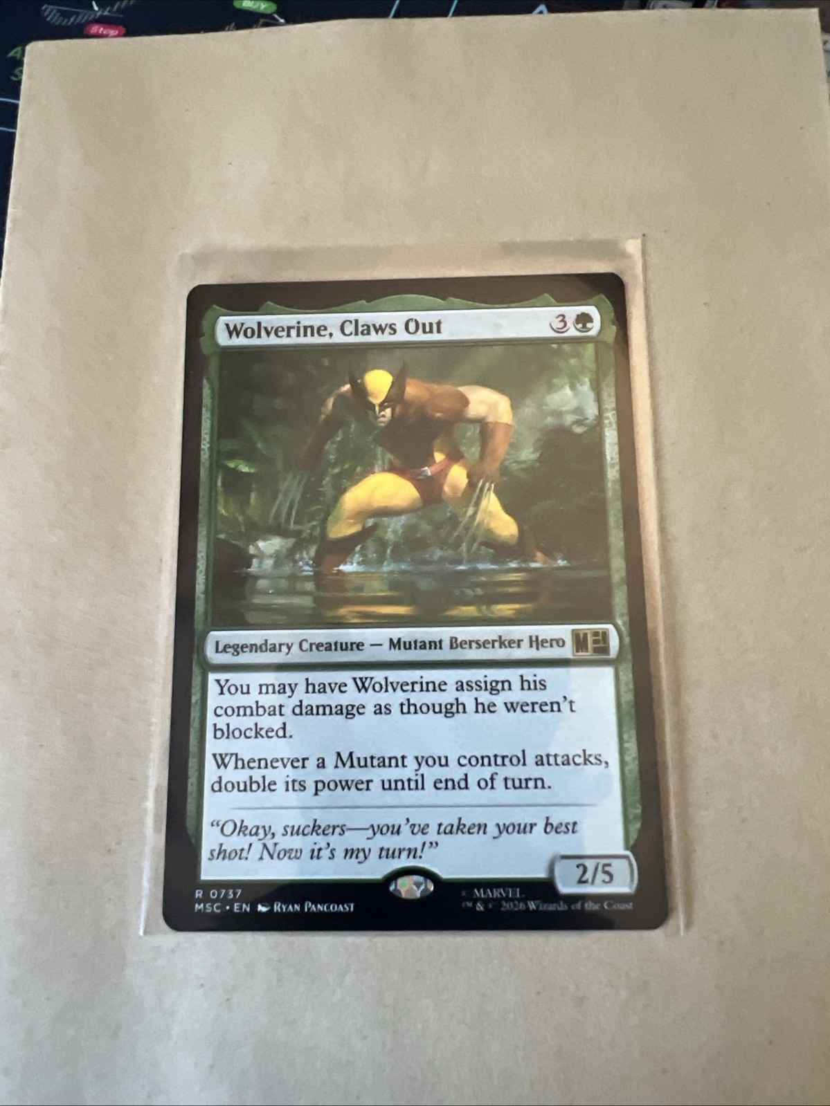 MTG Wolverine, Claws Out MSC 0737 R NM Regular