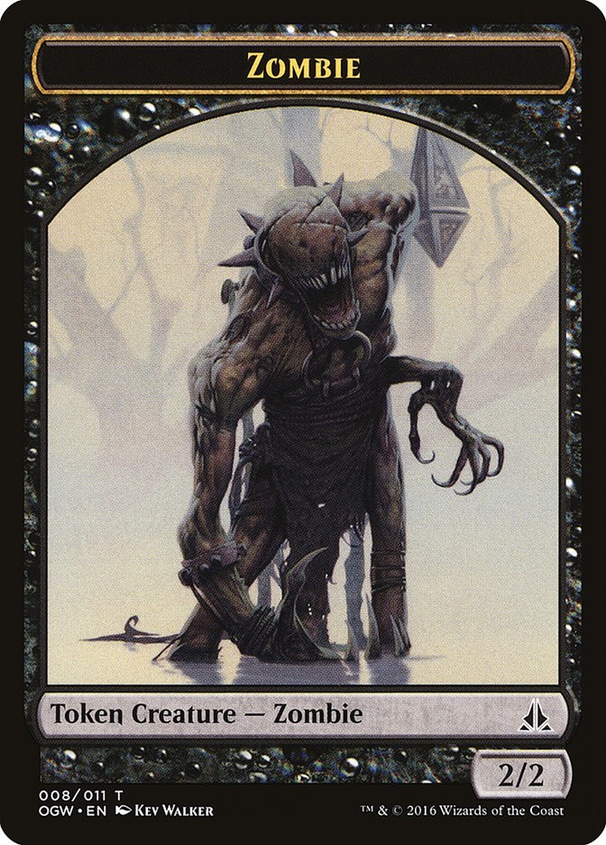 MTG ZOMBIE 2/2 TOKEN MTG – OATH OF THE GATEWATCH TOKENS – MAGIC THE GATHERING