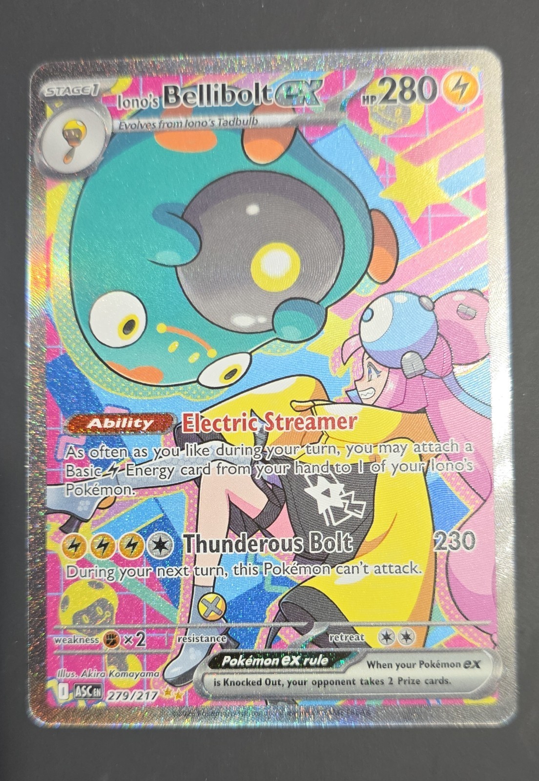 Iono’s Bellibolt ex 279/217 Me: Ascended Heroes Holo