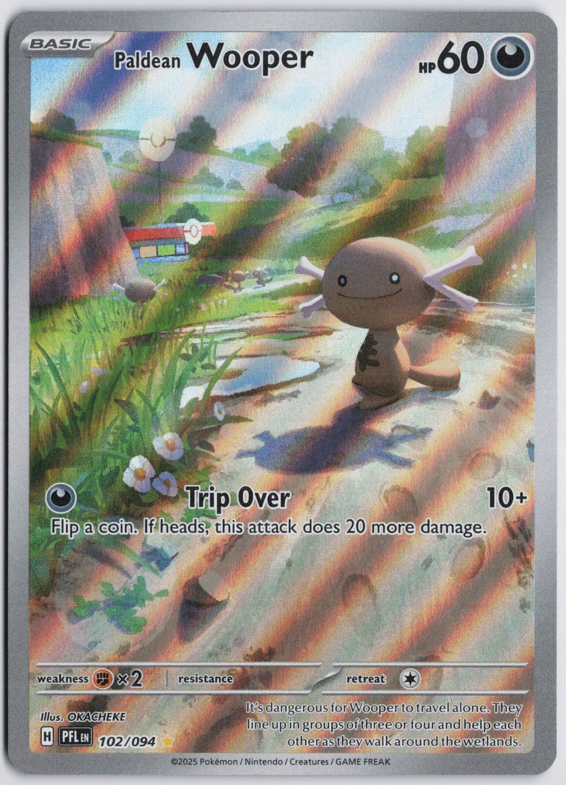Paldean Wooper Illustration Rare ME02: Phantasmal Flames 102/094 NM