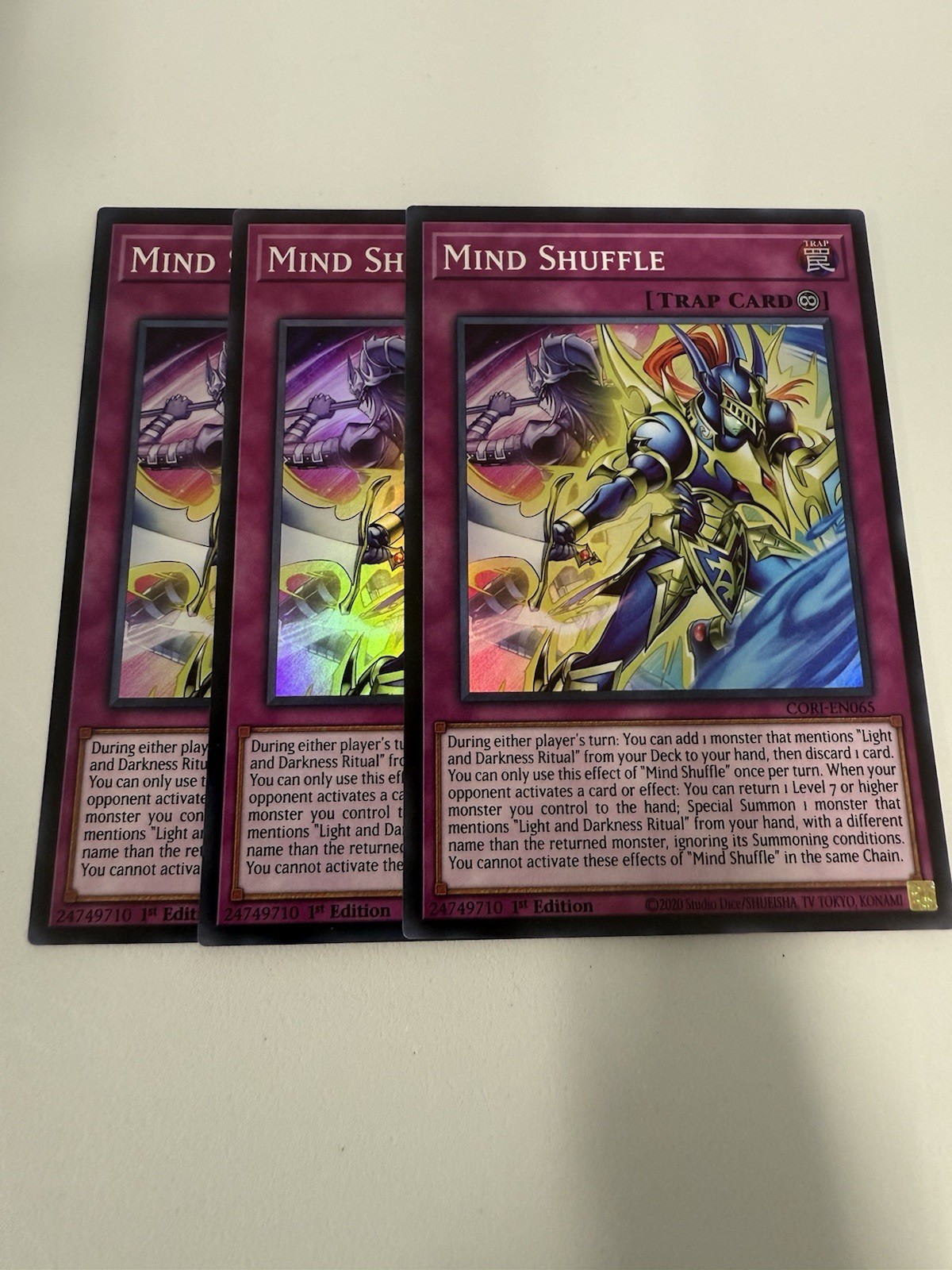 3X Mind Shuffle Super Rare CORI-EN065 presale ships 7/3