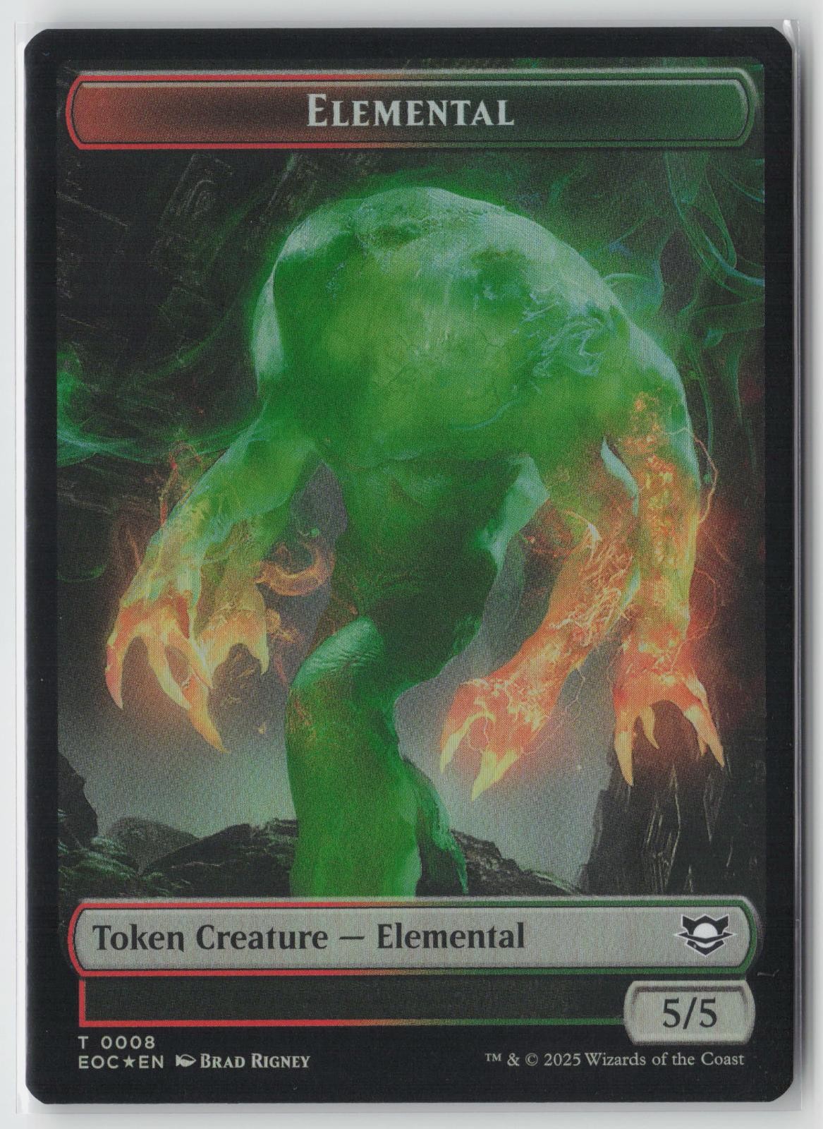 Elemental (0008) // Gnome Double-Sided Token LP Foil 8 // 11 EOE MTG