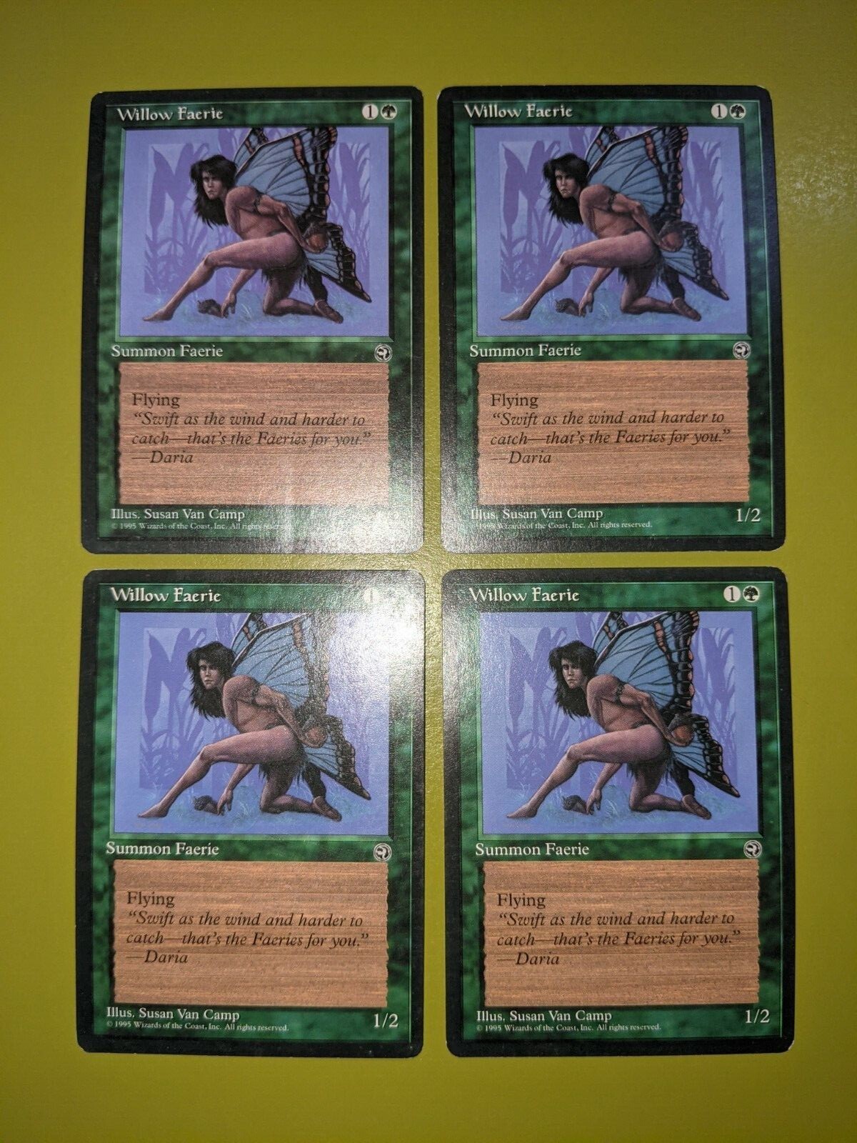 Willow Faerie (B) x4 Homelands 4x Playset Magic the Gathering MTG