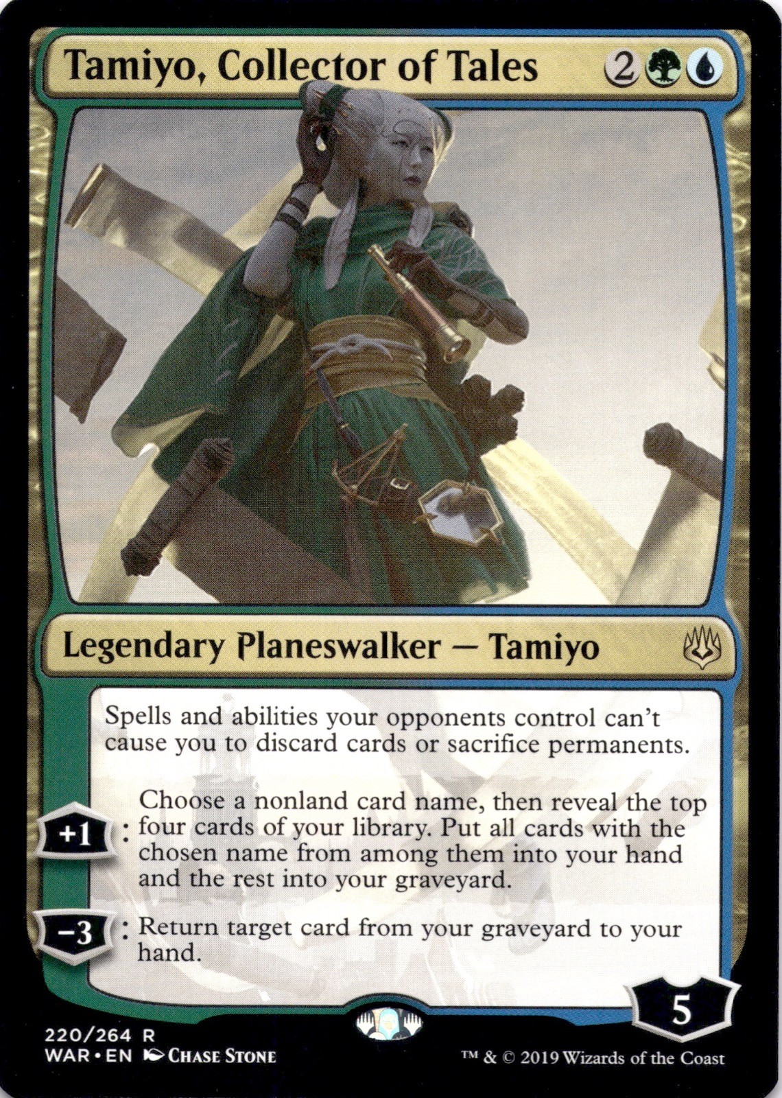 Tamiyo, Collector of Tales 220 Rare War of the Spark Magic: The Gathering NM
