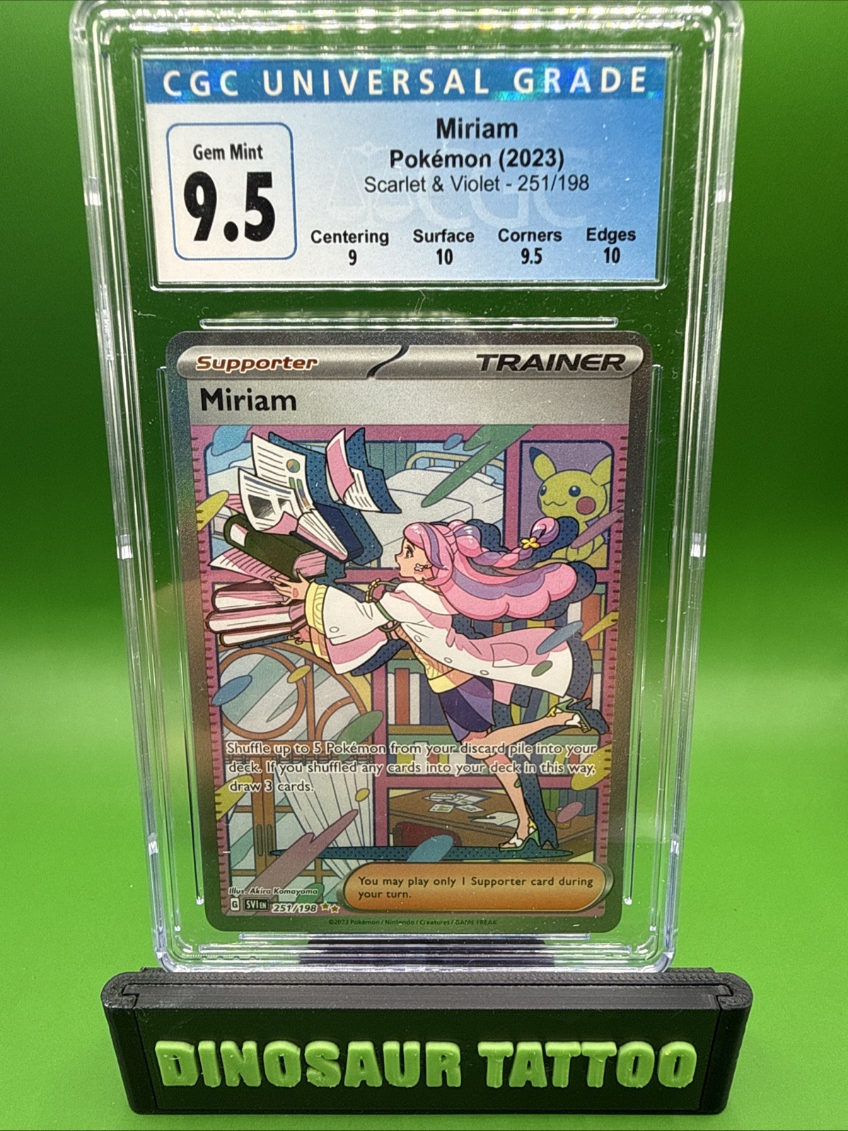 Pokémon Miriam 251/198 SV01 Scarlet & Violet Full Art Holo CGC 9.5 Rare