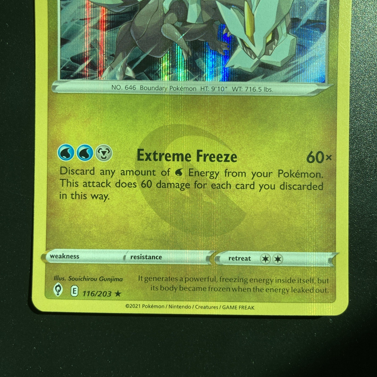 Kyurem 116/203 Holo Rare Evolving Skies Pokemon Reverse Holo Near Mint