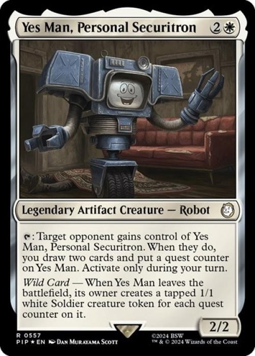 Yes Man, Personal Securitron (Surge Foil) -Foil Near Mint MTG