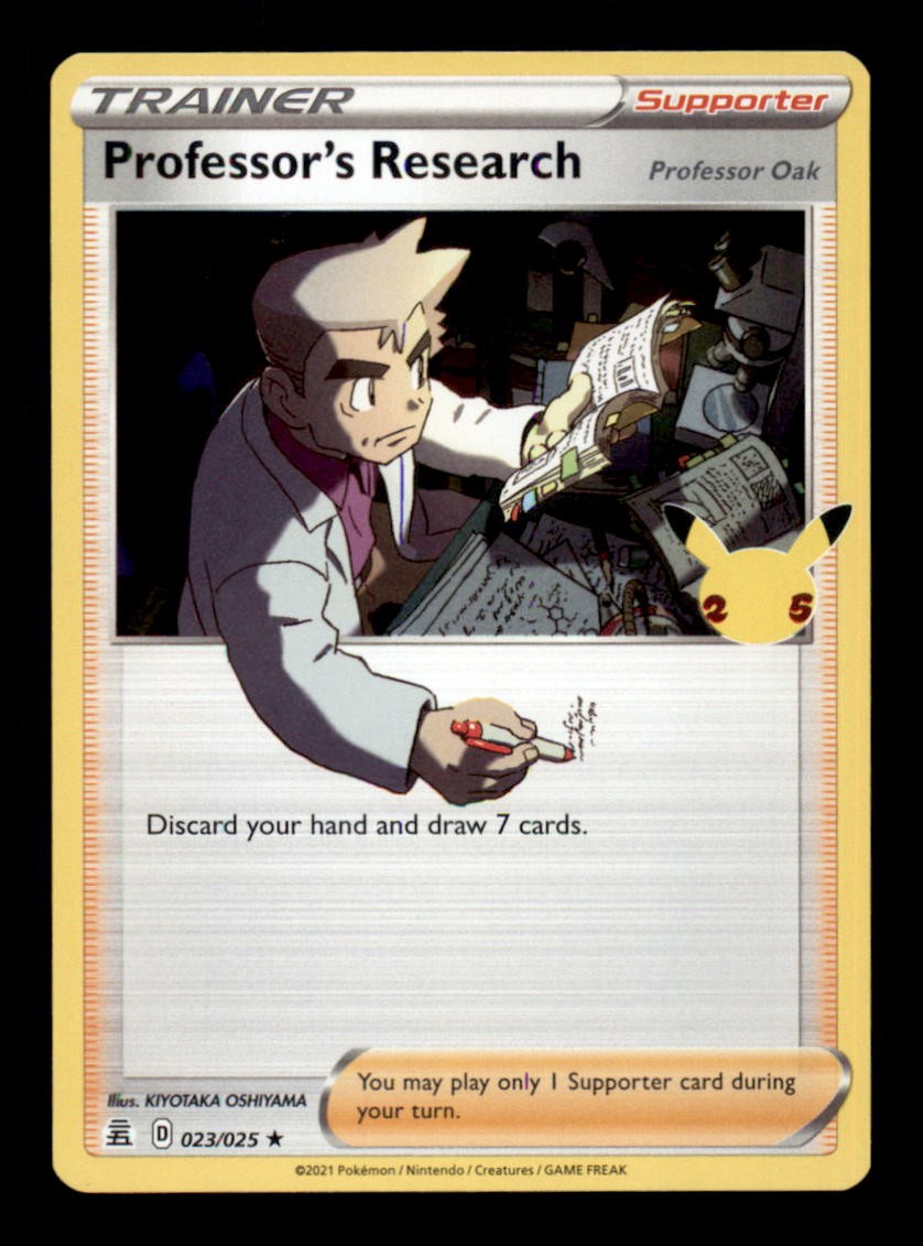 PROFESSOR’S RESEARCH (PROFESSOR OAK) 023/025 HOLO RARE CELEBRATIONS NM/M