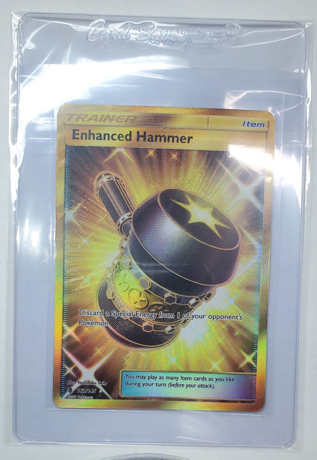 Enhanced Hammer (Secret) 162/145 Holo Secret Rare Guardians Rising Pokemon LP