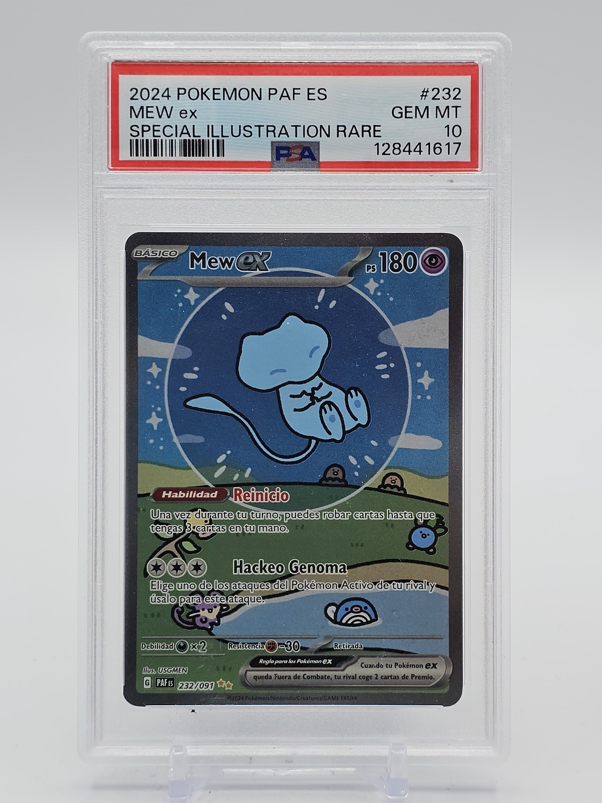 MEW EX 2024 POKEMON SPANISH PALDEAN FATES SPECIAL RARE 232/091 PSA 10 Q0768