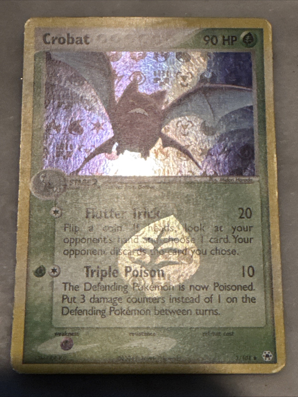 Pokemon TCG Crobat 3/101 Holo Rare EX Hidden Legends 2004 Vintage NM-LP