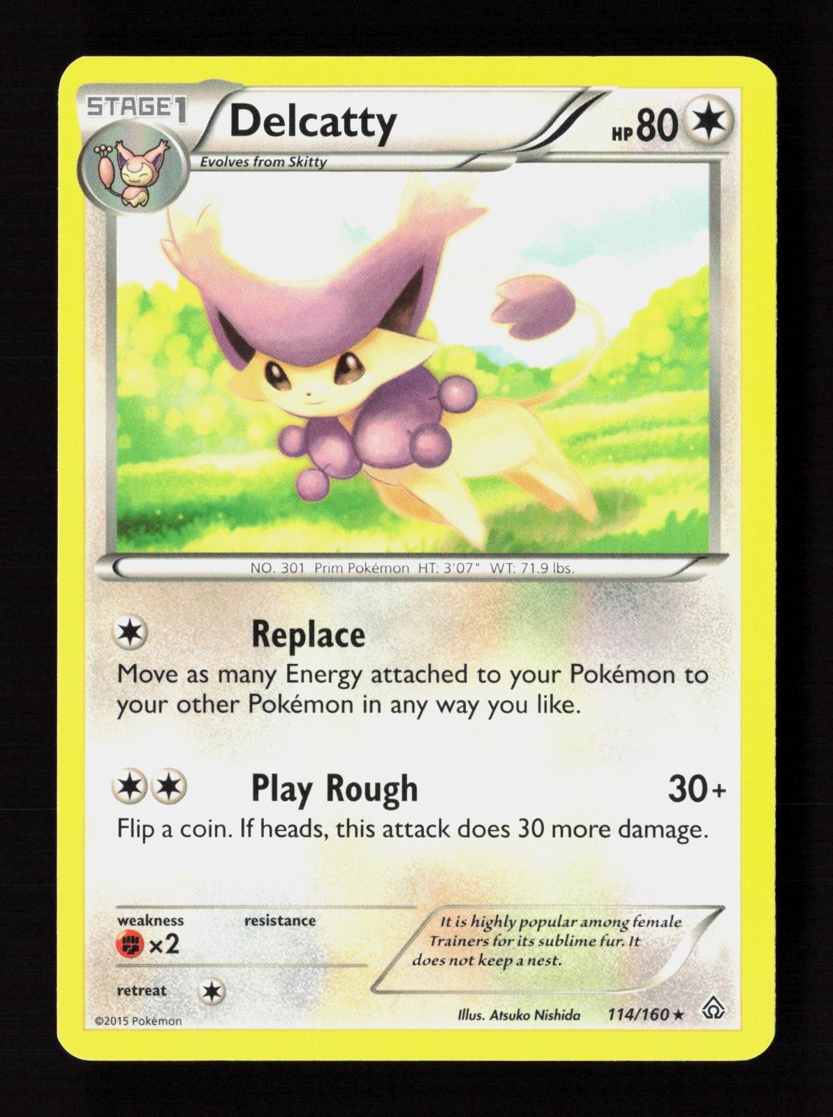 Delcatty 114/160 Rare Primal Clash Pokemon Near Mint