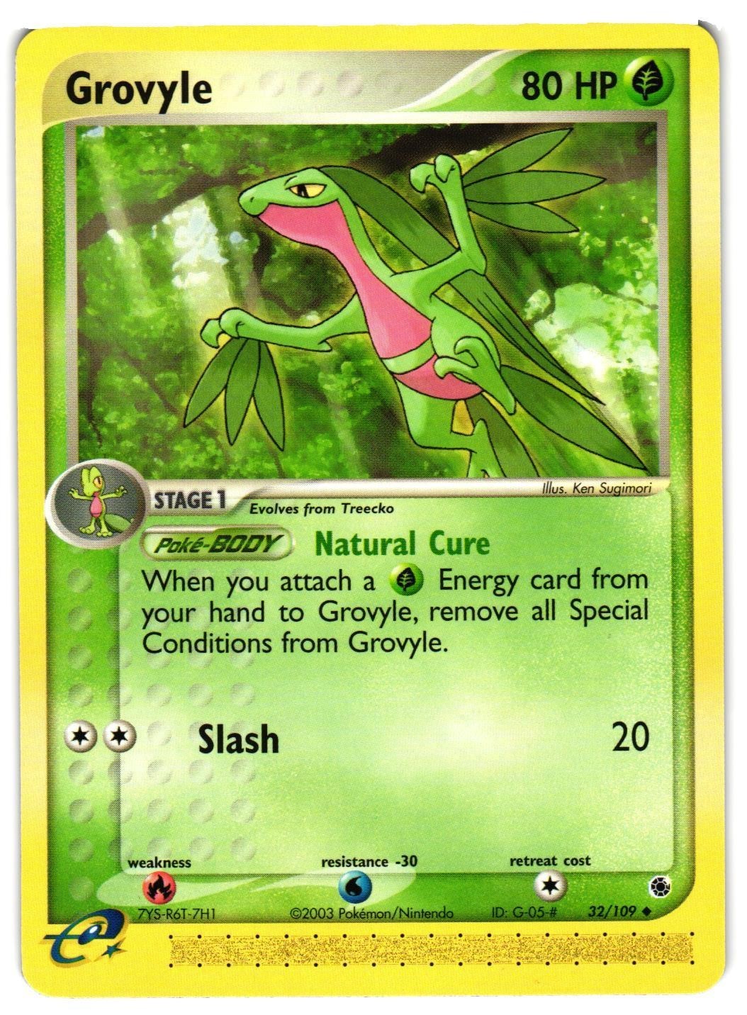 Pokemon TCG Grovyle 32/109 Uncommon Ruby & Sapphire VLP