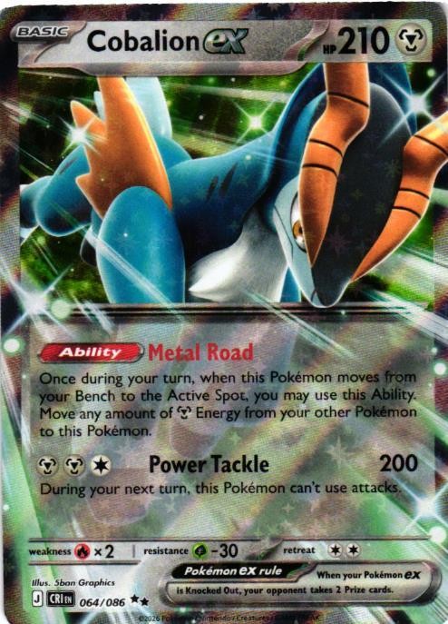 Cobalion ex – Holo 064/086 ME04: Chaos Rising NM