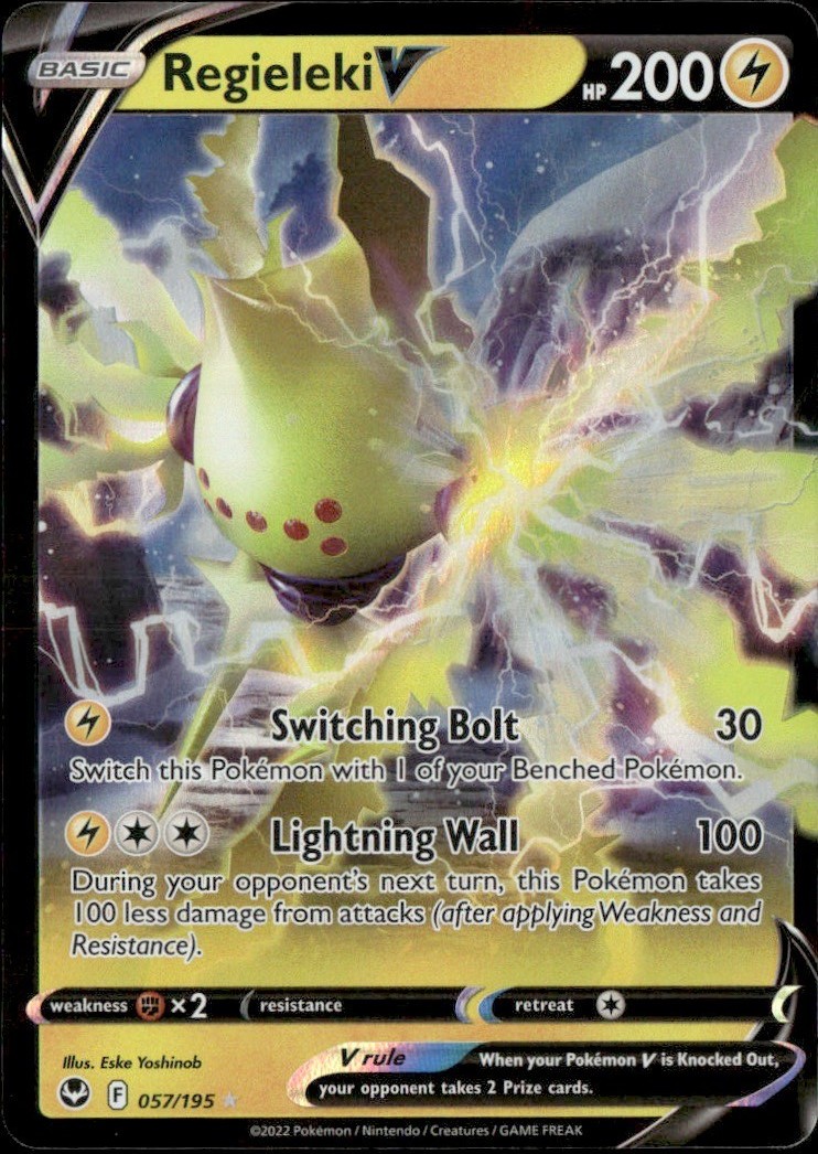 Regieleki V Ultra Rare SWSH12: Silver Tempest 057/195 NM Eske Yoshinob